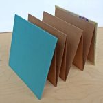 Leporelló védőtokkal - türkiz - sárga pillangós