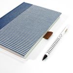 Fehér - farmer csíkos sima notesz