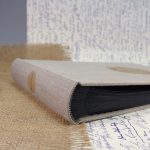 Natúr bézs /világosszürke lenvászon fotóalbum