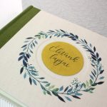 Zöld akvarell mintás fotóalbum