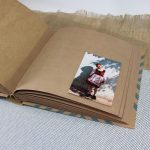 Kék halszálkamintás fotóalbum 