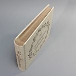 Natúr vászon fotóalbum - fekete+arany mintával, egyedi felirattal