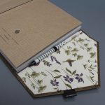 A/5 zöldesbarna - levendula virágmintás boríték napló cserélhető belívvel 