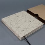 Natúr vászon napló tokkal - hálómintás