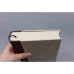 2026 napi tervező - valódi bőr gerinc és natúr vászon - hálómintás