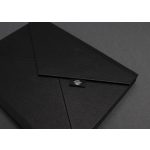 A/5 fekete - okkersárga -fehér csíkos - lila boríték napló cserélhető belívvel 