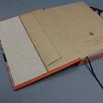 A/5 rozsdanarancs - fekete virágmintás boríték napló cserélhető belívvel 