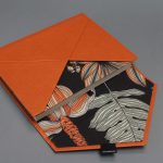 A/5 rozsdanarancs - fekete virágmintás boríték napló cserélhető belívvel 