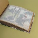 Natúr-zöld-korall virágmintás fotóalbum-22x17 cm