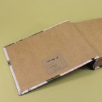 Natúr-zöld-korall virágmintás fotóalbum-22x17 cm