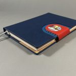 A/5 sötétkék - piros napló cserélhető belívvel