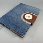 A/5 farmer-szürke-barna napló cserélhető belívvel, egyedi felirattal