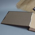 Barna valódi bőr és vászon album - arany felirattal