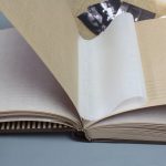 Barna valódi bőr és vászon album - arany felirattal