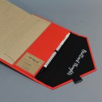 A/5 piros - fekete -fehér pöttyös - boríték napló cserélhető belívvel 