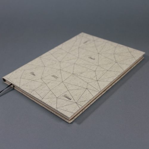 Projekt napló - natúr vászon - hálómintás