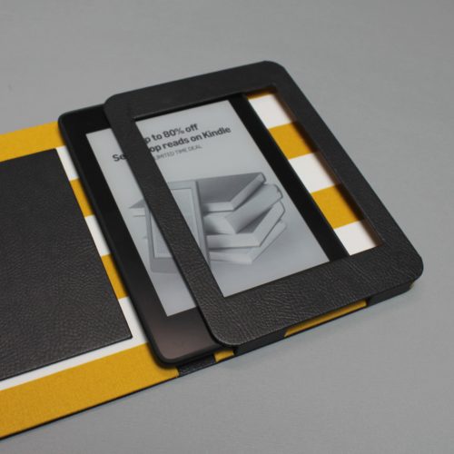 Egyedi e-book olvasó tok - 01 - műbőr és vászon - választható színekkel