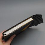 A/5 fekete -fehér pöttyös - okkersárga boríték napló cserélhető belívvel 