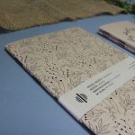 ECO sima füzet - natúrbarna virágmintás