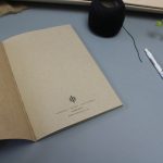 ECO sima füzet - natúrbarna virágmintás