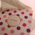 ECO natúr - pink - lila nagy pöttyös napló / vendégkönyv védőtokkal