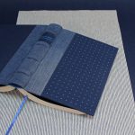 Kék farmer és vászon sima notesz / napló