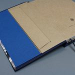 A/5 sötétkék - rózsaszín - szürke - kék virágmintás boríték napló cserélhető belívvel 