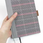 Szürke tweed vonalas notesz