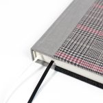 Szürke tweed vonalas notesz