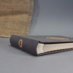 Grafitszürke lenvászon fotóalbum - 22x17 cm