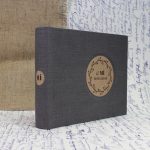 Grafitszürke lenvászon fotóalbum - 22x17 cm