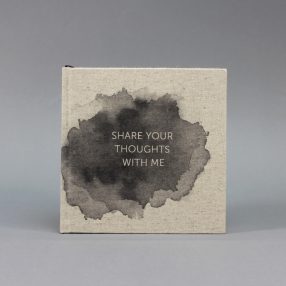   15x15 cm - 160 oldal - SIMA notesz védőtokkal - REGULAR - natúr - szürke akvarell