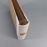 Natúr-csíkos len - feliratos fotóalbum - 22x17 cm