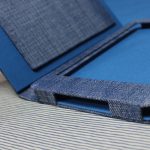 Egyedi e-book olvasó tok - 01 - műbőr és vászon - választható színekkel (3)