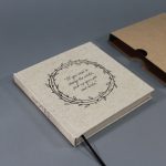 Natúr vászon napló tokkal - feliratos