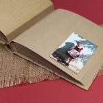 Natúr - pink levélmintás fotóalbum 