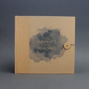   25x25 cm - 30 lap - ECO - natúr - szürke akvarell fotóalbum 