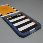 Egyedi e-book olvasó tok - 04 - farmer - vászon - valódi bőr